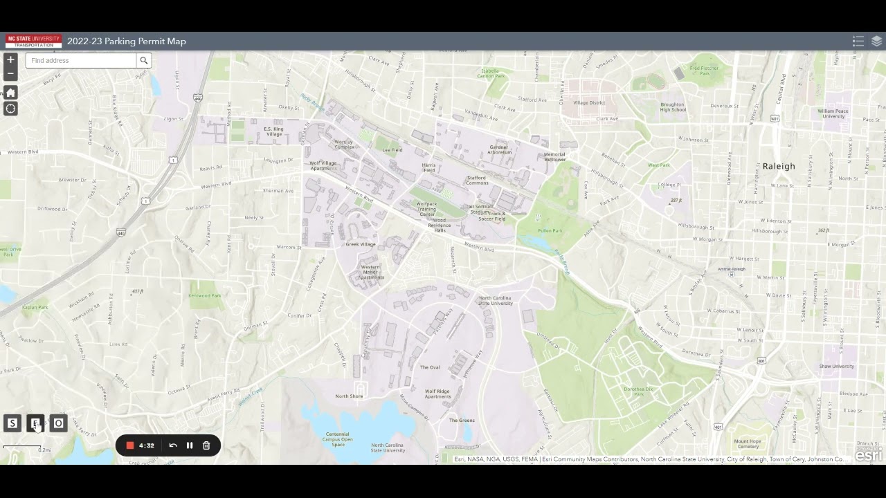 Transportation Interactive Parking Map