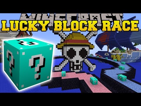 Minecraft: ONE PIECE CRAZY BLUE LUCKY BLOCK RACE - Lucky Block Mod - Modded Mini-Game
