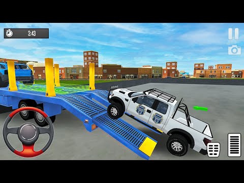 Transporting Pickup Truck in Cargo Plane - Police Car Transporter Simulator - Android Gameplay