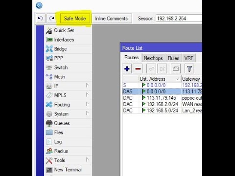 Mikrotik Safe mode