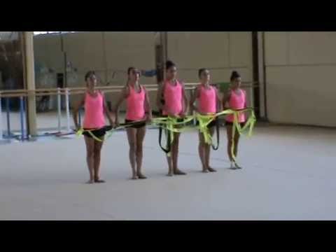 Greece 5 ribbons demonstration  before Olympics RIO 2016