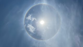Sun halo in Bangalore | rainbow around sun ☀️🌈