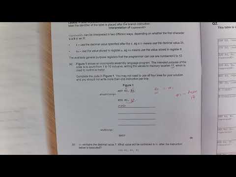 A Level Computer Science Write Assembly Code Aqa