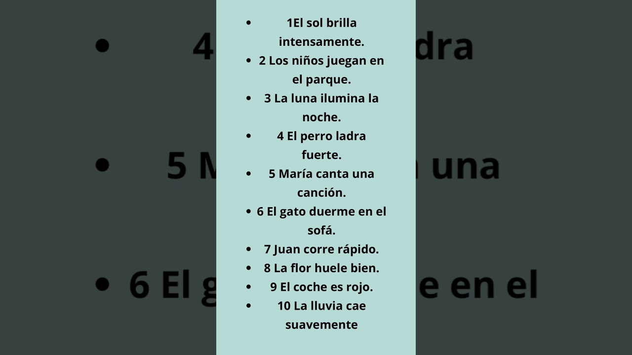 10 Oraciones Bimembres #oraciones #bimembres #aprender #aprende #10oracionesbimembres