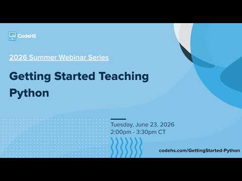 Getting Started Teaching Python thumbnail