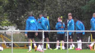 The Lads Doing A Warm Up