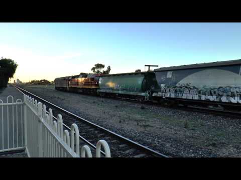 GWA 701 and 2210 Pinaroo Grain Train at Tailem Bend