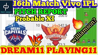 DC vs SRH 16th match ipl dream11 team prediction | indus games & fanfight team | delhi vs hyderabad