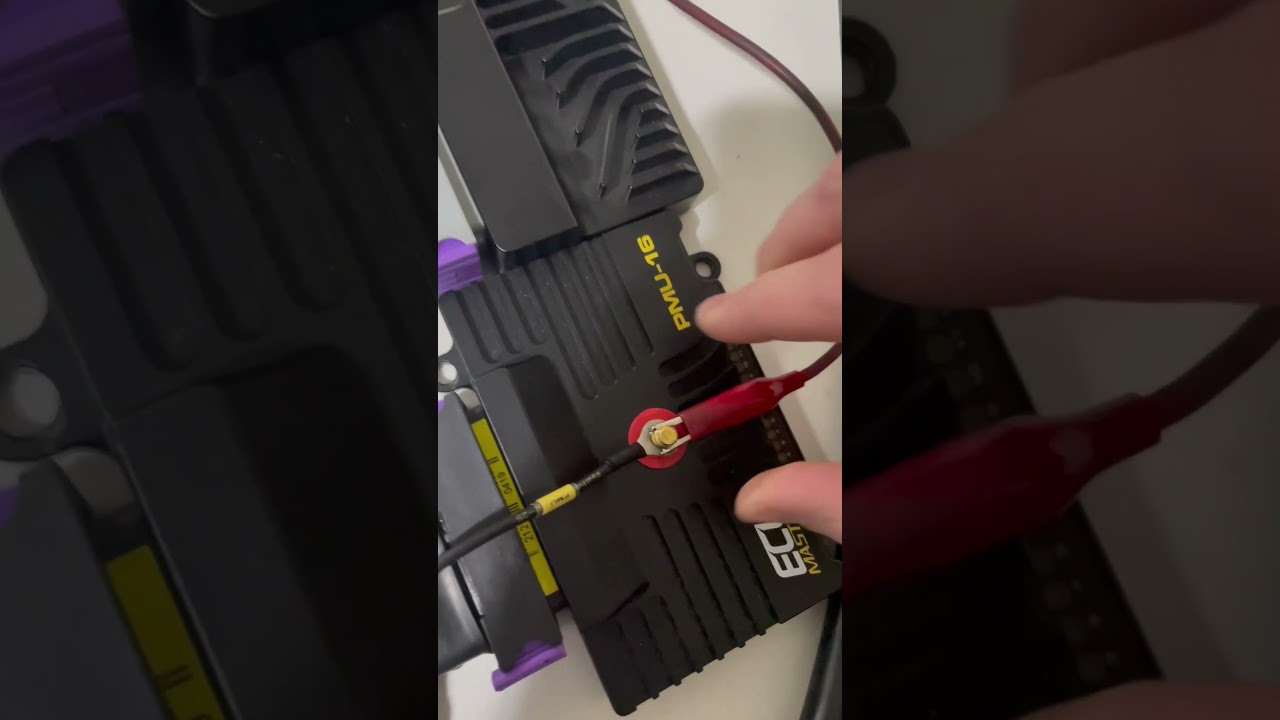 Harness bench testing with @ECUMasterUSA PMU16, ADU7, BLACK