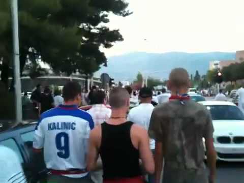 Kibice przed meczem Hajduk Split - Dynamo Bukareszt