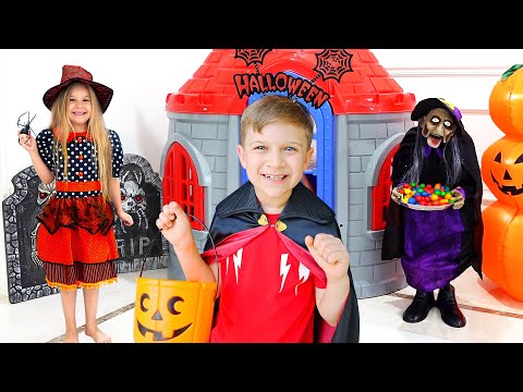 Roma and Diana Adventure Halloween stories for kids / Video compilation