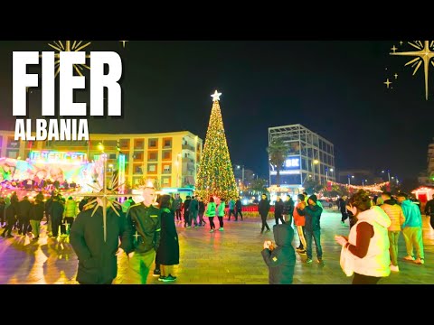 FIER, ALBANIA✨KY ËSHTË FIERI PËR FESTA🌟LIGHTS & DECORATION 2025🎄✨