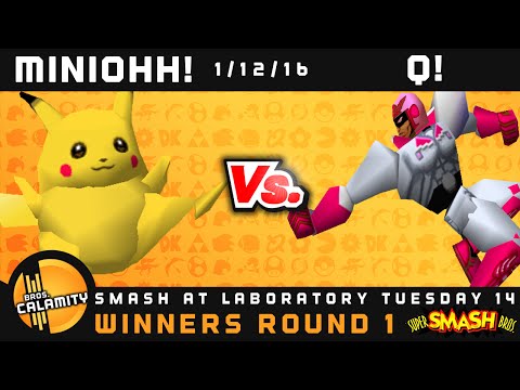 S@LT #14 | Miniohh! (Pikachu, Yoshi) vs Q! (Falcon) - Winners Round 1 - SSB64