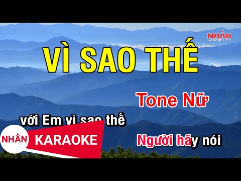 Karaoke Vì Sao Thế Tone Nữ | Nhan KTV  ✔