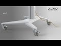 TV laikiklis ant ratų DELTACO OFFICE aliuminis, reguliuojamo aukščio, 37-70", juodas / ARM-0451