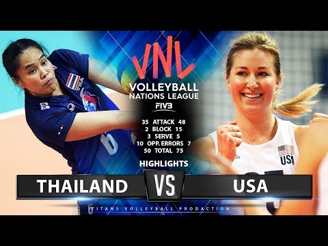 THAILAND vs USA - HIGHLIGHTS | Women's VNL 2019
