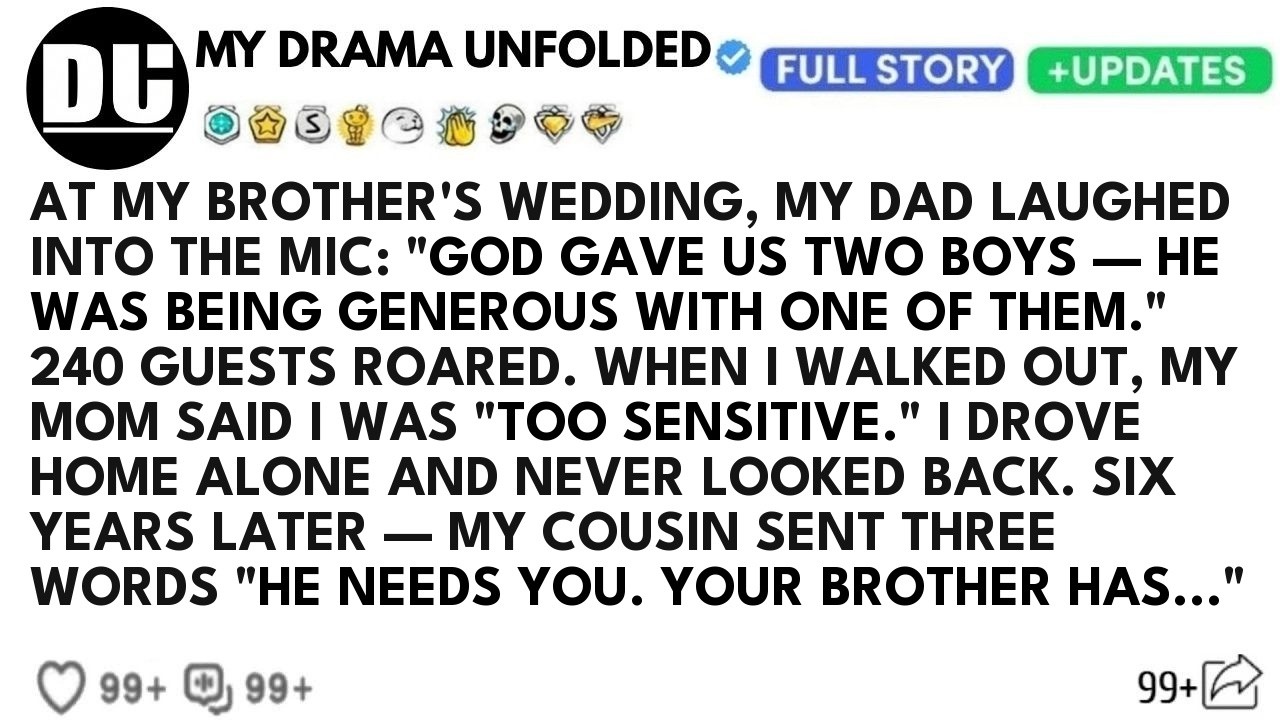 My Dad Grabbed the Mic at My Brother's Wedding and Told 240 Guests, "God Was Generous with One of