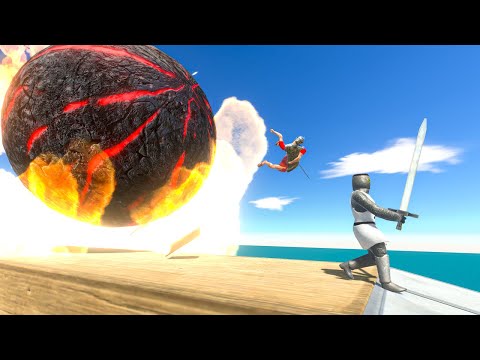 Run Away from Fireball - Animal Revolt Battle Simulator