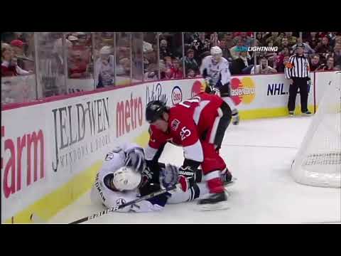 Steve Downie vs Chris Neil Nov 5, 2009