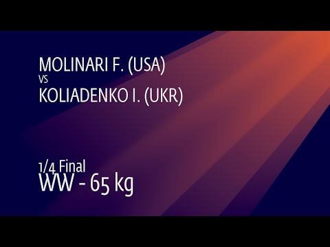 1/4 WW - 65 kg: F. MOLINARI (USA) v. I. KOLIADENKO (UKR)