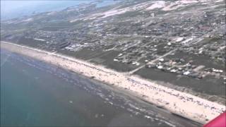 preview picture of video 'Independence Day 2014 Flight Over the Beach in Port Aransas, TX'