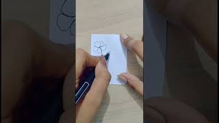 🌺flower cat 🐈 one line drawing ✍️ #shorts
