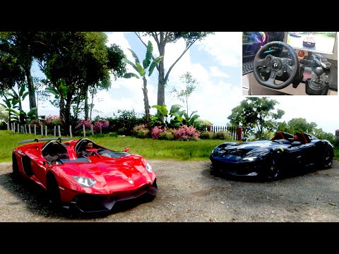 Which Is Looking More Beautiful || Aventador J OR Ferrari Monza Sp2 || Forza Horizon 5 || PC || 4K||