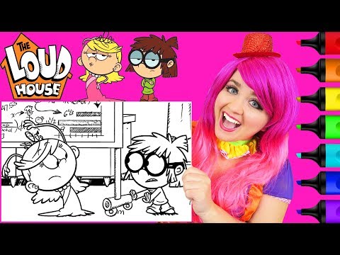 Coloring The Loud House Lola & Lisa Coloring Page Prismacolor Markers | KiMMi THE CLOWN Video