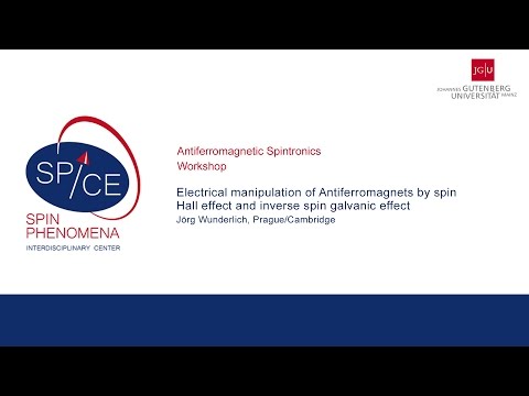 Talks - Antiferromagnetic Spintronics - Jörg Wunderlich - Electrical manipulation of Antiferromagn
