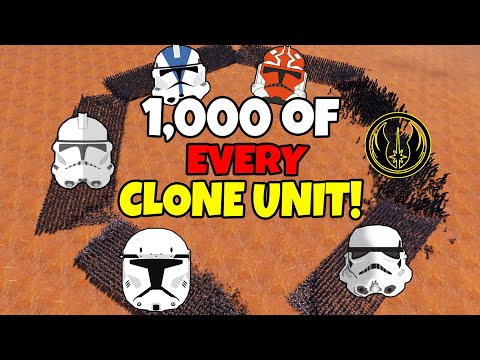 1,000 of EVERY Clone Trooper BATTLE ROYALE! - UEBS: Star Wars Mod Battle Simulator