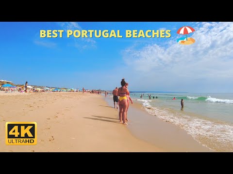 4K Praia dos Macanudos Beach Walk - Costa da Caparica Beaches Portugal