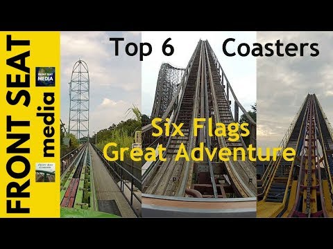 "Top 6 Coasters" Six Flags Great Adventure POV HD On-Ride Coaster Countdown Video