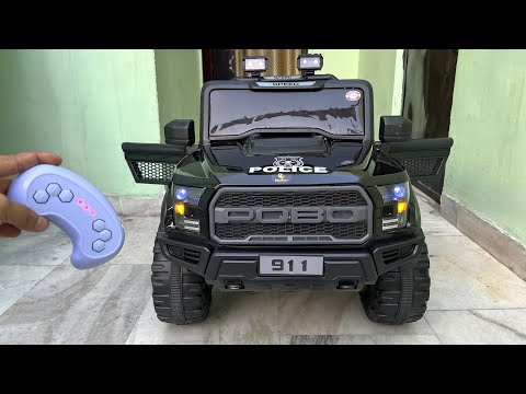 RC Police Jeep Unboxing & Testing | 2.4GHz Remote Control Ride on Jeep | Shamshad Maker🔥🔥