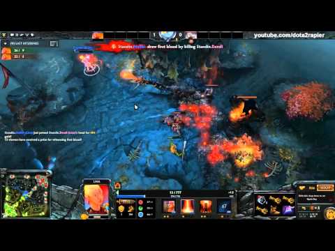 Dendi vs Mushi Lina Solo Mid DAC Final Dota 2