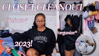 EXTREME CLOSET CLEAN OUT 2023! decluttering & organizing | ft. TEMU!