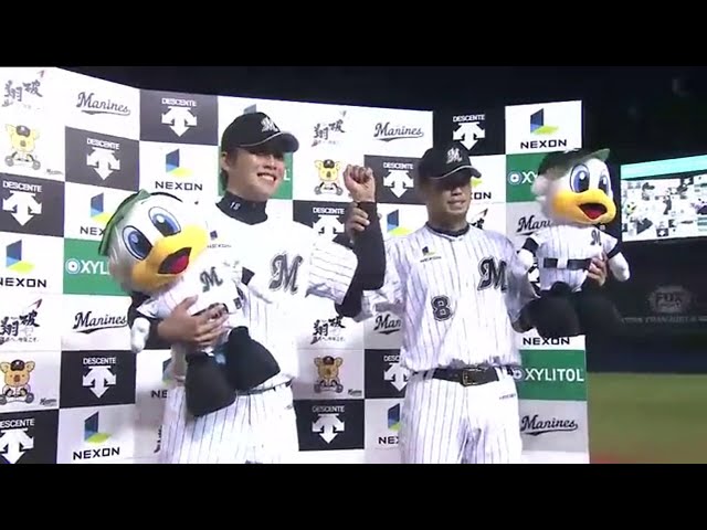 マリーンズ今江選手・藤岡投手ヒーローインタビュー 2014/6/11 マリーンズ対タイガース