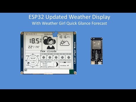 Tech Note 128 - ESP32 4.2" e-paper Weather Display with Weather Girl icons