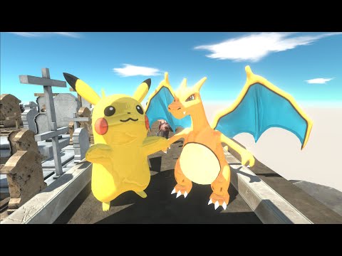 CHARIZAD AND PIKACHU DEATH RUN DEATH RUN - Animal Revolt Battle Simulator