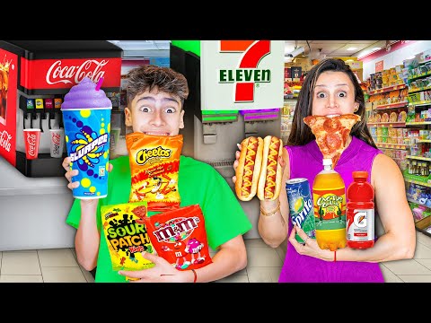 Eating 7-11 Food ONLY for a Day! 🍕🌭