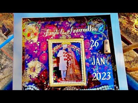 Multicolor 15mm wedding photo frame, size: 12*14 inch