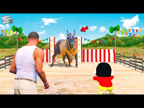 Shinchan & Franklin Going to Jallikattu With Motu Patlu in Gta 5