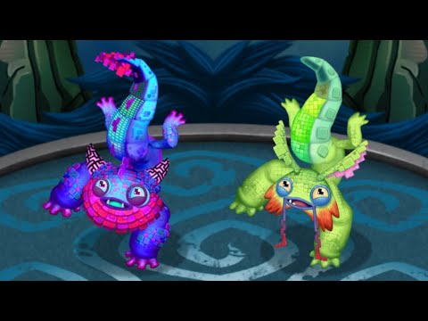 Awakening Pixolotl and evolving Rare Pixolotl - My Singing Monsters