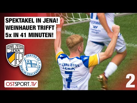 Weinhauer-Wahnsinn! FÜNFERPACK in einer Hälfte: CZ Jena - Hertha Zehlendorf | Regionalliga Nordost