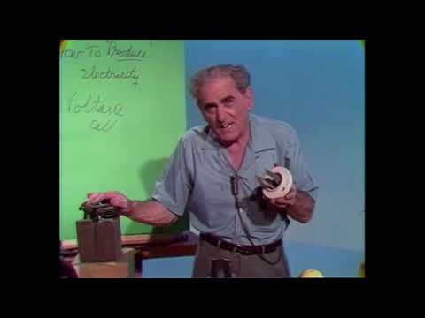 Professor Julius Sumner Miller - Demonstrations in Physics Lesson 41 - Ways to "Produce" Electricity