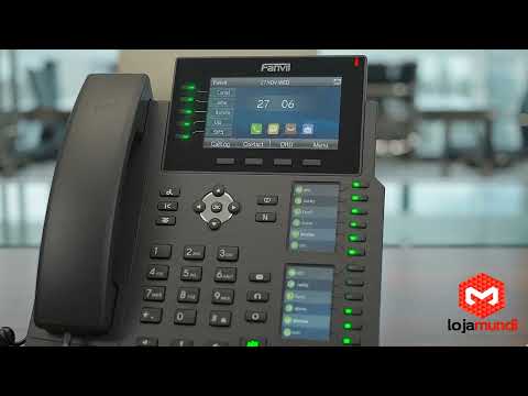 Video do produto Telefone IP Fanvil X6U 20 Linhas SIP Gigabit PoE Bluetooth 3 Telas