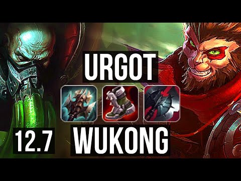 URGOT vs WUKONG (TOP) | Rank 2 Urgot, 700+ games, 1.1M mastery, 4/1/2 | NA Challenger | 12.7