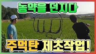 제초제 주먹탄 던지기