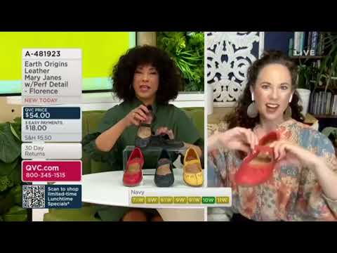 Earth Origins Leather Mary Janes With Perf Detail - Florence earlier today