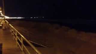 preview picture of video 'Rockaway Beach New York - iReporter - Hurricane Sandy - Night Broadcast 2'
