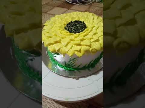 sun flower cake design